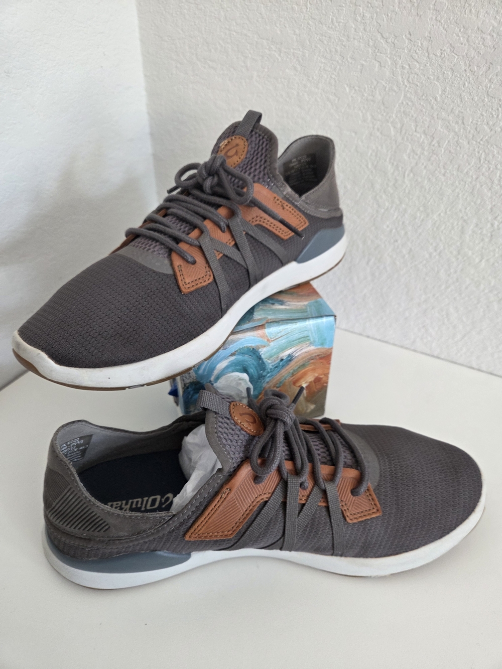 Olukai Mio Li Versatile Sneakers Men's Size 11.5 Pavement Vintage Indigo